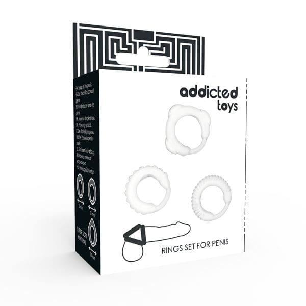 ADDICTED TOYS - C-RING SET CLEAR 4